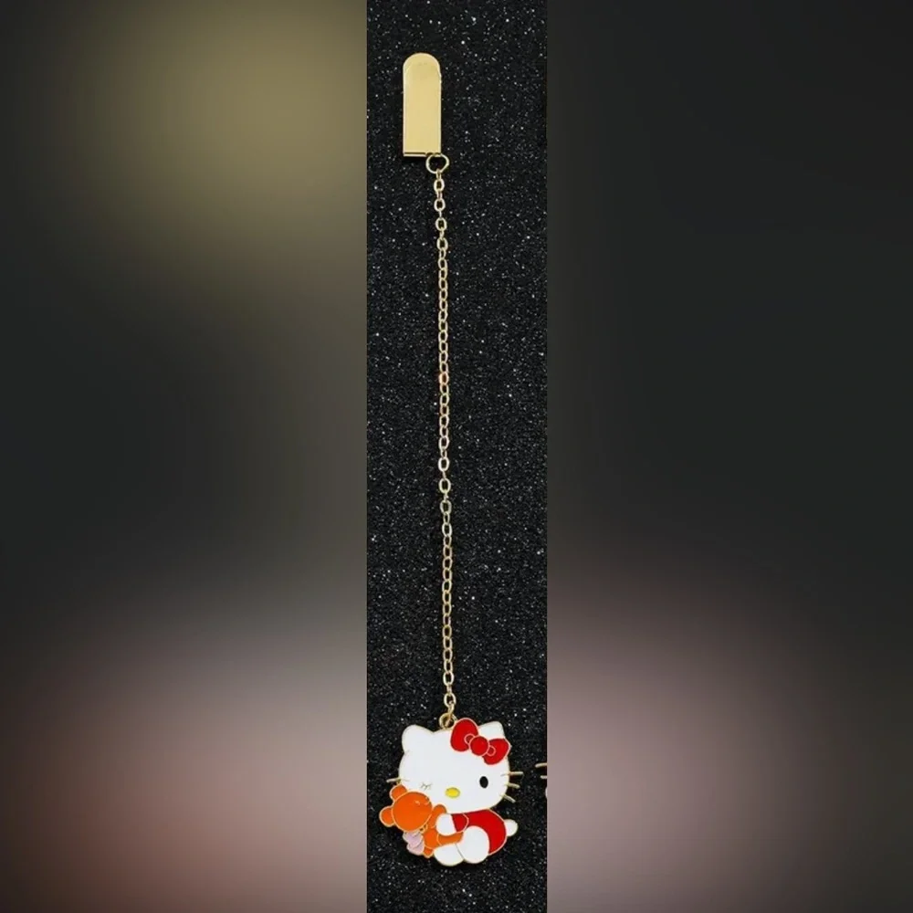 Brand New Adorable Sanrio Hello Kitty Metal Bookmark Charm